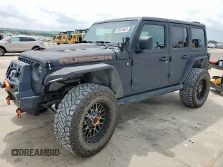 2021 Jeep Wrangler Unlimited Rubicon with VIN 1C4HJXFG5MW542260, listed as a Copart auction lot 59476655 with 19,870 mi miles and Salvage title. Bid and sale history available at DreamBid. Image 1.
