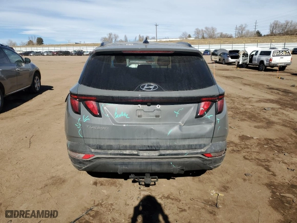2024 Hyundai Tucson SEL with VIN 5NMJBCDE0RH335830, listed as a Copart auction lot 43387745 with 19,838 mi miles and Salvage Title. Bid and sale history available at carsss.com. Image 6.