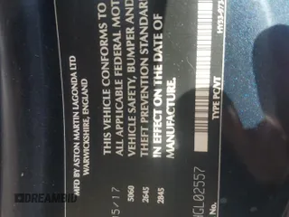 2017 Aston Martin DB11 z VIN SCFRMFAV5HGL02557, wystawiony jako Copart lot #74946544 z przebiegiem Nie podano mil oraz Szkody całkowita. Historia ofert i sprzedaży dostępna na DreamBid. Obrazek 12.