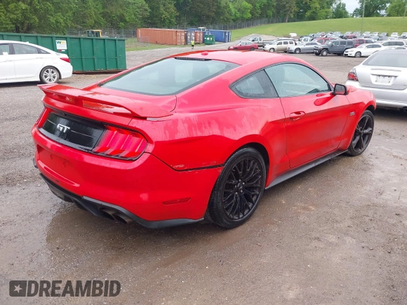 2018 Ford Mustang GT z VIN 1FA6P8CF7J5101258, wystawiony jako IAAI lot #42122472 z przebiegiem 91 700 mil mil oraz . Historia ofert i sprzedaży dostępna na DreamBid. Obrazek 4.