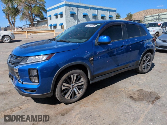 2020 Mitsubishi Outlander ES with VIN JA4AP3AU3LU007728, listed as a Copart auction lot 57160025 with 75,295 mi miles and Salvage title. Bid and sale history available at DreamBid. Image 1.