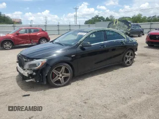 2014 Mercedes-Benz CLA 250 with VIN WDDSJ4EB5EN159975, listed as a Copart auction lot 60390585 with 86,166 mi miles and Salvage title. Bid and sale history available at DreamBid. Image 1.
