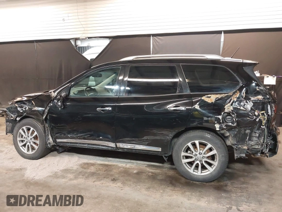 2014 Nissan Pathfinder S with VIN 5N1AR2MM6EC653663, listed as a IAAI auction lot 42315157 with 108,588 mi miles and . Bid and sale history available at DreamBid. Image 15.
