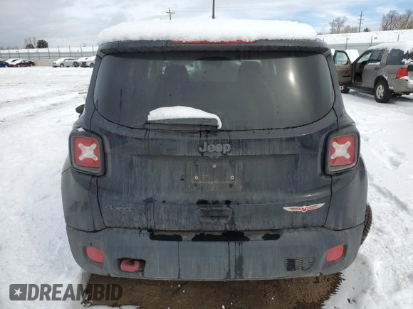 2018 Jeep Renegade Trailhawk with VIN ZACCJBCB2JPH81604, listed as a Copart auction lot 46370305 with 106,564 mi miles and Salvage Title. Bid and sale history available at carsss.com. Image 6.