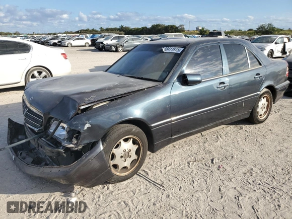 1998 Mercedes-Benz C 230/260/280/320 with VIN WDBHA23G8WA637787, listed as a Copart auction lot 88411815 with 207,843 mi miles and Salvage Title. Bid and sale history available at carsss.com. Image 1.