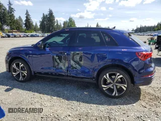 2023 Audi Q3 S line Premium Plus with VIN WA1EECF34P1117590, listed as a Copart auction lot 57404685 with 14,486 mi miles and Salvage title. Bid and sale history available at DreamBid. Image 2.