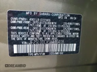 2025 Subaru Forester Premium with VIN JF2SLDDCXSH470408, listed as a Copart auction lot 60050645 with 2,605 mi miles and Salvage title. Bid and sale history available at DreamBid. Image 13.