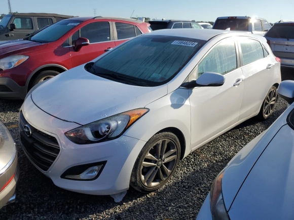 2016 Hyundai Elantra GT with VIN KMHD35LH7GU289402, listed as a Copart auction lot 73848224 with 0 mi miles and Salvage Title. Bid and sale history available at carsss.com. Image 1.