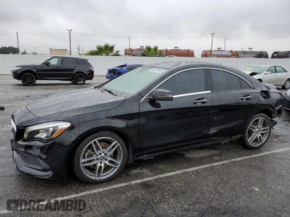 2018 Mercedes-Benz CLA with VIN WDDSJ4EB7JN669528, listed as a Copart auction lot 69177812 with 47,397 mi miles. Bid and sale history available at carsss.com. Image 1.