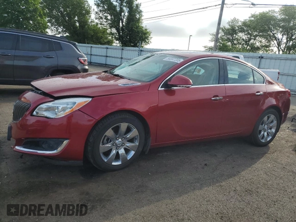2014 Buick Regal Premium I z VIN 2G4GN5EX2E9236354, wystawiony jako Copart lot #56897205 z przebiegiem 77 147 mil mil oraz Szkoda całkowita • Salvage title. Historia ofert i sprzedaży dostępna na DreamBid. Obrazek 1.