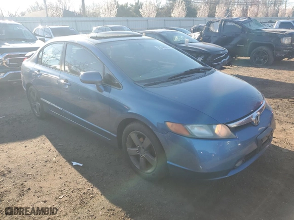 2007 Honda Civic Sdn EX with VIN 1HGFA168X7L063725, listed as a Copart auction lot 53548605 with 237,364 mi miles and Salvage Title. Bid and sale history available at carsss.com. Image 4.