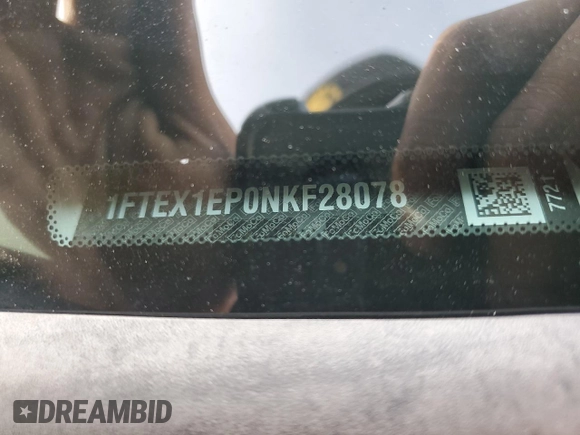 2022 Ford F-150 XL z VIN 1FTEX1EP0NKF28078, wystawiony jako Copart lot #45392995 z przebiegiem 60 686 mil mil oraz Szkoda całkowita • Salvage title. Historia ofert i sprzedaży dostępna na DreamBid. Obrazek 13.