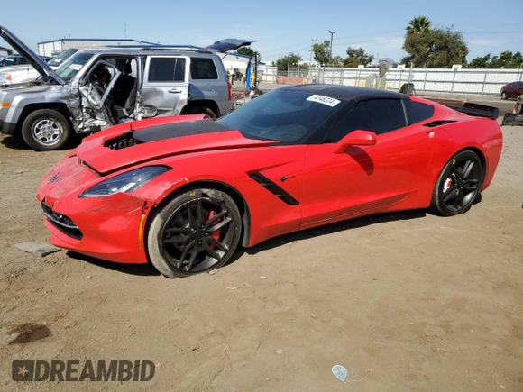 2019 Chevrolet Corvette 3LT with VIN 1G1YF2D73K5117509, listed as a Copart auction lot 74148224 with 67,064 mi miles and Salvage Title. Bid and sale history available at carsss.com. Image 1.