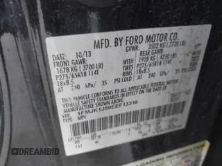 2014 Ford Expedition EL XLT with VIN 1FMJK1J59EEF13316, listed as a IAAI auction lot 41986981 with 242,113 mi miles. Bid and sale history available at carsss.com. Image 9.