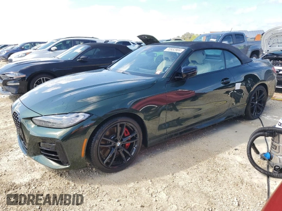 2024 BMW 4 Series M440i xDrive с VIN WBA63AT07RCP43301, выставлен на аукционе Copart как лот 73932904 с пробегом Не указан миль и Списание • Salvage title. История ставок и продаж доступна на DreamBid. Изображение 1.