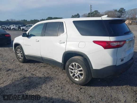 2019 Chevrolet Traverse LS z VIN 1GNERFKW6KJ241033, wystawiony jako IAAI lot #41640948 z przebiegiem 61 307 mil mil oraz . Historia ofert i sprzedaży dostępna na DreamBid. Obrazek 3.