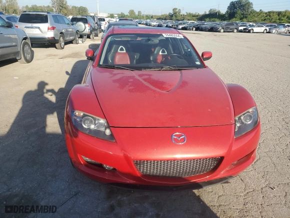 2004 Mazda RX-8 with VIN JM1FE173240134256, listed as a Copart auction lot 74485554 with 126,992 mi miles and Clean Title. Bid and sale history available at carsss.com. Image 5.
