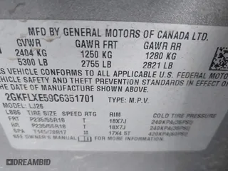 2012 GMC Terrain SLT-2 with VIN 2GKFLXE59C6351701, listed as a IAAI auction lot 42078590 with 124,841 mi miles. Bid and sale history available at carsss.com. Image 9.
