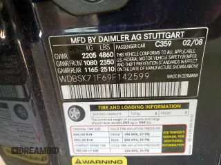 2009 Mercedes-Benz SL 550 z VIN WDBSK71F69F142599, wystawiony jako Copart lot #50241095 z przebiegiem 58 416 mil mil oraz Szkoda całkowita • Salvage title. Historia ofert i sprzedaży dostępna na DreamBid. Obrazek 12.