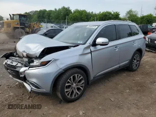 2017 Mitsubishi Outlander SE with VIN JA4AZ3A36HZ050715, listed as a Copart auction lot 59482875 with 74,158 mi miles and Salvage title. Bid and sale history available at DreamBid. Image 1.