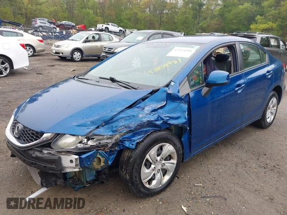 2013 Honda Civic LX with VIN 2HGFB2F55DH603354, listed as a IAAI auction lot 42154981 with 150,007 mi miles and . Bid and sale history available at DreamBid. Image 2.