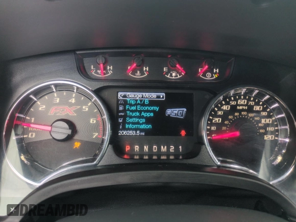 2014 Ford F-150 XL with VIN 1FTFW1ET1EKF08104, listed as a Copart auction lot 43540235 with 206,253 mi miles and Salvage Title. Bid and sale history available at carsss.com. Image 9.