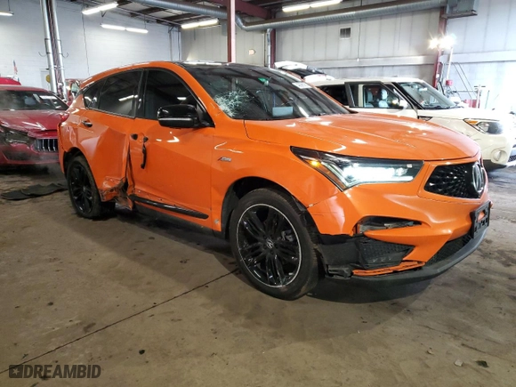 2021 Acura RDX w/Advance Package with VIN 5J8TC2H72MY000317, listed as a Copart auction lot 43696055 with 111,970 mi miles and Salvage Title. Bid and sale history available at carsss.com. Image 4.