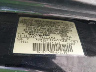 2010 Nissan Versa 1.8 SL with VIN 3N1BC1CP2AL436807, listed as a IAAI auction lot 41753879 with 191,901 mi miles. Bid and sale history available at carsss.com. Image 9.