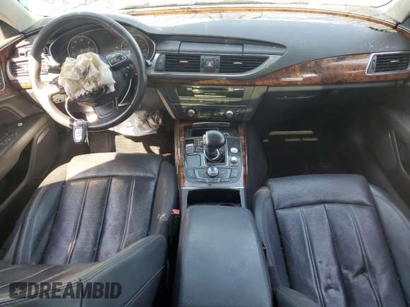 2012 Audi A7 3.0 Prestige with VIN WAUSGAFC1CN032360, listed as a Copart auction lot 52434755 with 0 mi miles and Salvage Title. Bid and sale history available at carsss.com. Image 8.