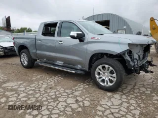 2024 Chevrolet Silverado 1500 LTZ with VIN 1GCUDGED5RZ304993, listed as a Copart auction lot 69874124 with 6,057 mi miles and Salvage Title. Bid and sale history available at DreamBid. Image 4.