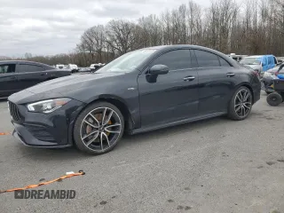 2021 Mercedes-Benz CLA with VIN W1K5J5BB6MN219915, listed as a Copart auction lot 46460125 with 45,053 mi miles and Salvage Title. Bid and sale history available at carsss.com. Image 1.