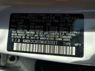 2021 Hyundai Kona Limited with VIN KM8K3CA51MU630521, listed as a Copart auction lot 52377735 with 28,024 mi miles and Salvage Title. Bid and sale history available at carsss.com. Image 13.