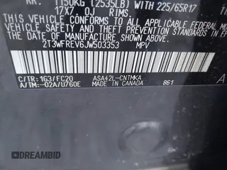 2018 Toyota RAV4 XLE z VIN 2T3WFREV6JW503353, wystawiony jako IAAI lot #41641002 z przebiegiem 54 013 mil mil oraz . Historia ofert i sprzedaży dostępna na DreamBid. Obrazek 9.