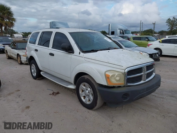 2005 Dodge Durango SXT with VIN 1D4HD38N45F506298, listed as a IAAI auction lot 41198077 with 119,391 mi miles and . Bid and sale history available at DreamBid. Image 1.