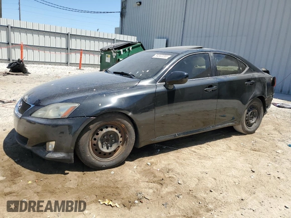 2006 Lexus IS 250 with VIN JTHBK262665022280, listed as a Copart auction lot 54563265 with 196,580 mi miles and Salvage Title. Bid and sale history available at DreamBid. Image 1.
