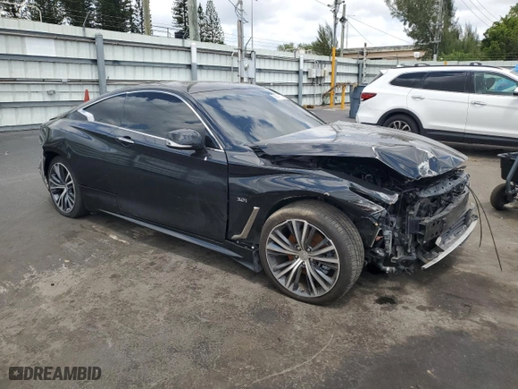 2017 Infiniti Q60 3.0t Premium with VIN JN1EV7EK1HM362520, listed as a Copart auction lot 53841655 with 76,282 mi miles and Clean Title. Bid and sale history available at carsss.com. Image 4.
