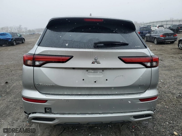 2023 Mitsubishi Outlander SEL with VIN JA4J4VA80PZ043358, listed as a Copart auction lot 44724815 with 21,932 mi miles and Salvage Title. Bid and sale history available at carsss.com. Image 6.