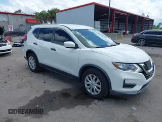 2017 Nissan Rogue SV with VIN KNMAT2MT0HP575052, listed as a IAAI auction lot 42542592 with 55,892 mi miles and . Bid and sale history available at DreamBid. Image 1.