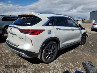 2022 Infiniti QX50 AUTOGRAPH with VIN 3PCAJ5DBXNF109603, listed as a Copart auction lot 53852894 with 43,803 mi miles and Salvage Title. Bid and sale history available at carsss.com. Image 3.
