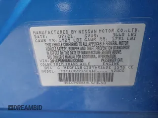 2021 Nissan Kicks S with VIN 3N1CP5BV8ML523650, listed as a IAAI auction lot 41925826 with 51,027 mi miles and . Bid and sale history available at DreamBid. Image 9.