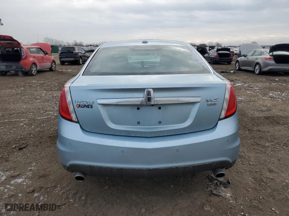 2009 Lincoln MKS with VIN 1LNHM94RX9G600982, listed as a Copart auction lot 44822785 with 55,257 mi miles and Salvage Title. Bid and sale history available at carsss.com. Image 6.