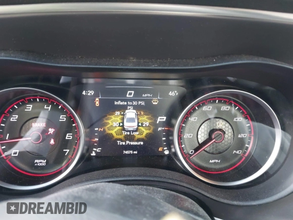 2019 Dodge Charger SXT with VIN 2C3CDXJG3KH630975, listed as a IAAI auction lot 41580174 with 74,575 mi miles and . Bid and sale history available at DreamBid. Image 7.