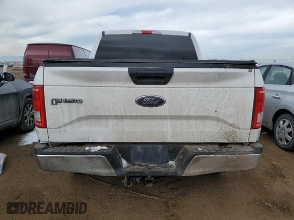 2017 Ford F-150 XL with VIN 1FTEW1E89HKC46487, listed as a Copart auction lot 45216065 with 153,488 mi miles and Salvage Title. Bid and sale history available at carsss.com. Image 6.