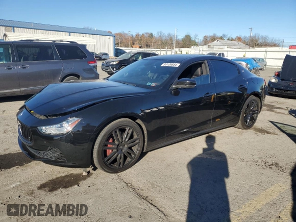 2017 Maserati Ghibli with VIN ZAM57XSS2H1249720, listed as a Copart auction lot 80409684 with 56,769 mi miles and Salvage Title. Bid and sale history available at carsss.com. Image 1.