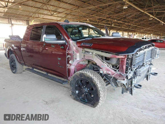2019 Ram 2500 Laramie with VIN 3C6UR5NL3KG706893, listed as a Copart auction lot 52368885 with 90,928 mi miles and Salvage title. Bid and sale history available at DreamBid. Image 4.
