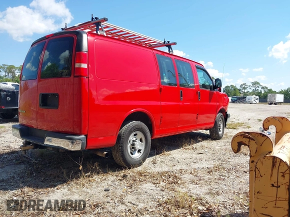 2017 Chevrolet Express Cargo Van with VIN 1GCWGAFG3H1350048, listed as a IAAI auction lot 41881164 with 115,430 mi miles. Bid and sale history available at carsss.com. Image 4.
