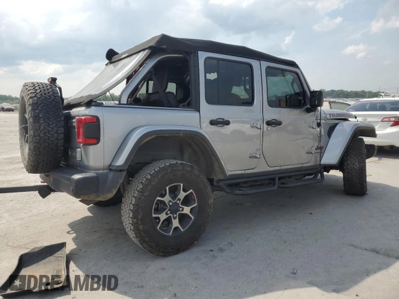 2018 Jeep Wrangler Unlimited Rubicon with VIN 1C4HJXFG4JW236436, listed as a Copart auction lot 60782365 with Not provided miles and Salvage title. Bid and sale history available at DreamBid. Image 3.