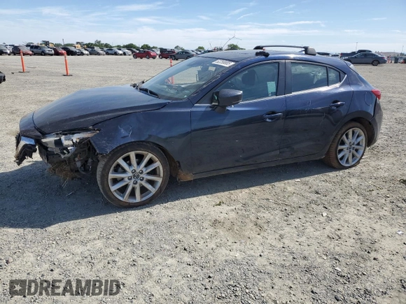 2017 Mazda 3 Grand Touring z VIN 3MZBN1M3XHM148604, wystawiony jako Copart lot #52258885 z przebiegiem Nie podano mil oraz Szkoda całkowita • Salvage title. Historia ofert i sprzedaży dostępna na DreamBid. Obrazek 1.