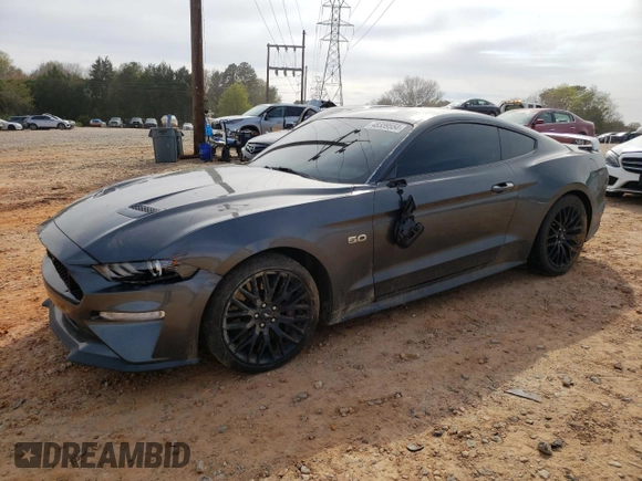 2019 Ford Mustang GT with VIN 1FA6P8CF0K5124320, listed as a Copart auction lot 48339554 with 102,387 mi miles and Salvage title. Bid and sale history available at DreamBid. Image 1.