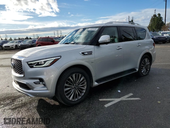 2018 Infiniti QX80 with VIN JN8AZ2NF1J9660116, listed as a Copart auction lot 81897413 with 99,372 mi miles. Bid and sale history available at carsss.com. Image 1.